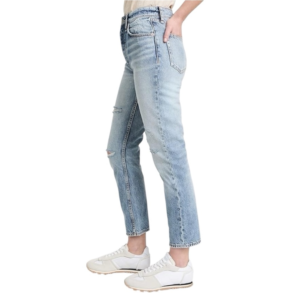 Rag & Bone Nina High Rise Ankle Slim Straight Cigarette Jeans in Danapoint - 27 - Picture 3 of 7